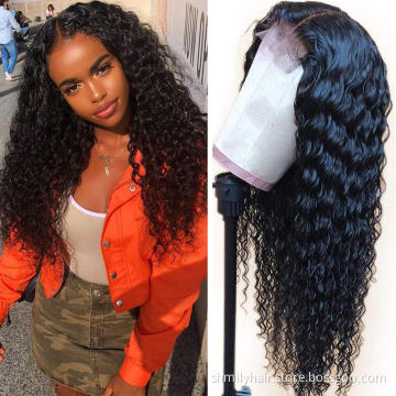 Shmily Raw Malaysian Hair Wig Vendor Cuticle Aligned Lace Front Deep Curly Wigs HD Lace Natural Hair Wigs For Black Women
